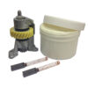 KITCHENAID WORM PINION GEAR ASSEMBLY AND BRACKET 240309-2, 130G OF GREASE & A PAIR OF BRUSHES