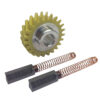 KITCHENAID STAND MIXER WORM DRIVE GEAR W10112253 & A PAIR OF MOTOR BRUSHES REPAIR KIT 13