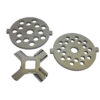 KITCHENAID FOOD GRINDER ATTACHMENT (FGA) FINE & COURSE GRINDER PLATE AND A CUTTER KNIFE