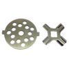 KITCHENAID FOOD GRINDER ATTACHMENT (FGA) COURSE GRINDER PLATE AND A CUTTER KNIFE
