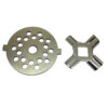 KITCHENAID FOOD GRINDER ATTACHMENT (FGA) FINE GRINDER PLATE AND A CUTTER KNIFE