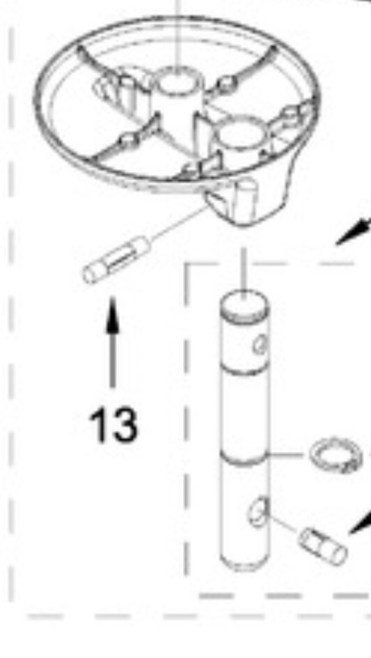 Kitchenaid 7QT Stand Mixer Planetary Grooved Pin. WPW10234531 - Image 3