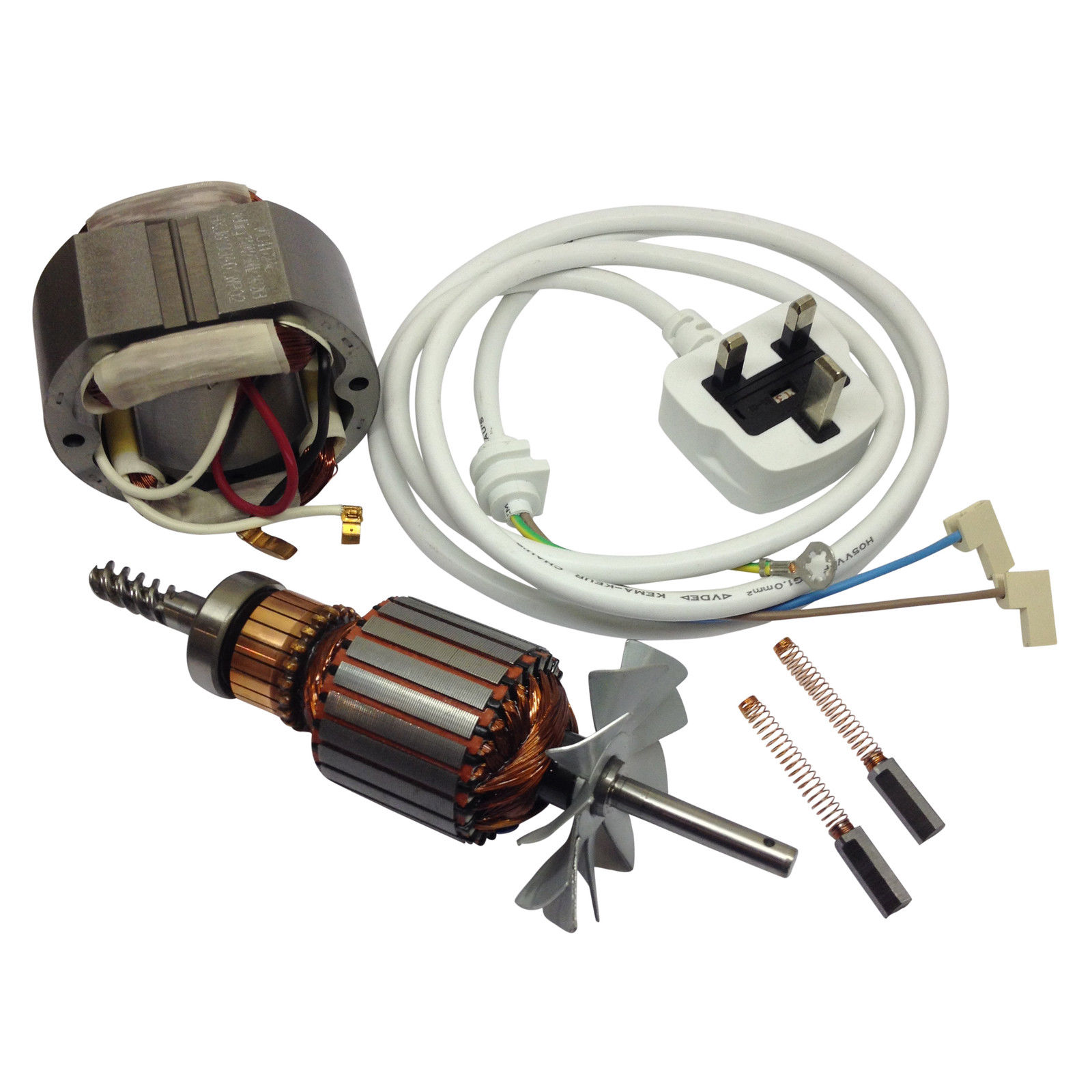 KITCHENAID ARTISAN MIXER ARMATURE, FIELD COIL, POWER CABLE & BRUSHES 220-240V