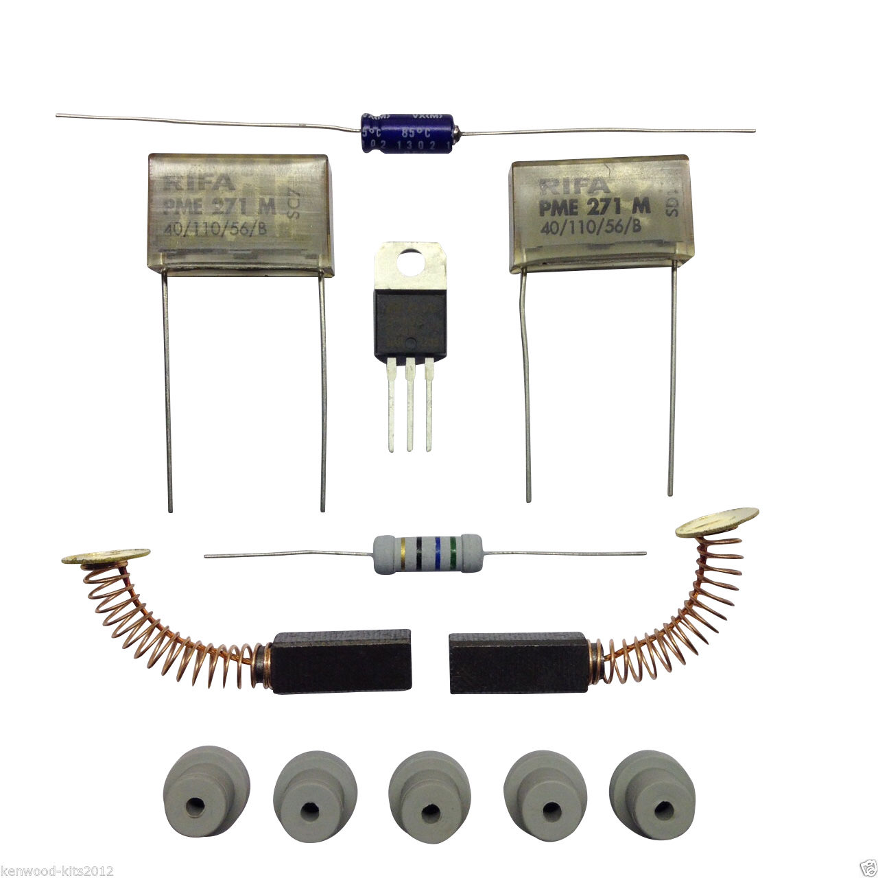 KENWOOD CHEF 901E, A902, 904 EXCEL & KM EVOX RIFA ELECTROLYTIC CAP MOTOR REPAIR KIT WITH BRUSHES & FEET