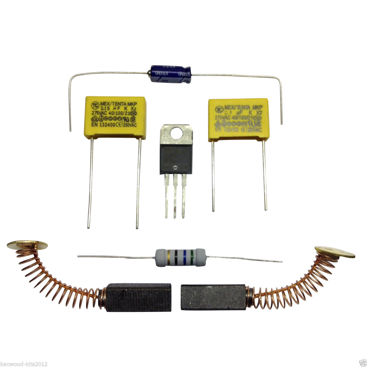 KENWOOD CHEF 901E, A902, 904 EXCEL & KM ELECTROLYTIC CAP MOTOR REPAIR KIT WITH BRUSHES