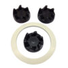 3 X RUBBER CLUTCH COUPLERS 9704230 WITH A REPLACEMENT JUG SEAL.
