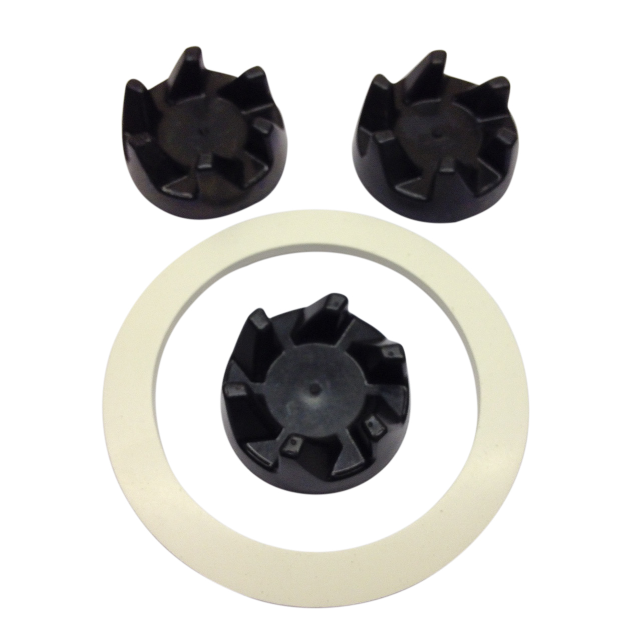 3 X RUBBER CLUTCH COUPLERS 9704230 WITH A REPLACEMENT JUG SEAL.