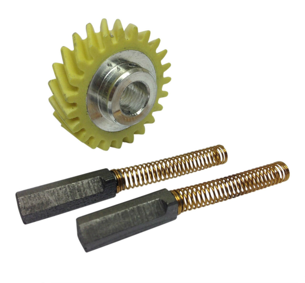 Kitchenaid Stand Mixer Worm Drive Gear W10112253 & A Pair of Replacement Motor Brushes.